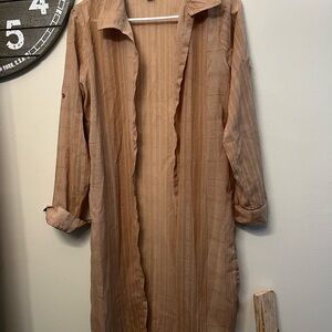 Women's Tan Long Blouse